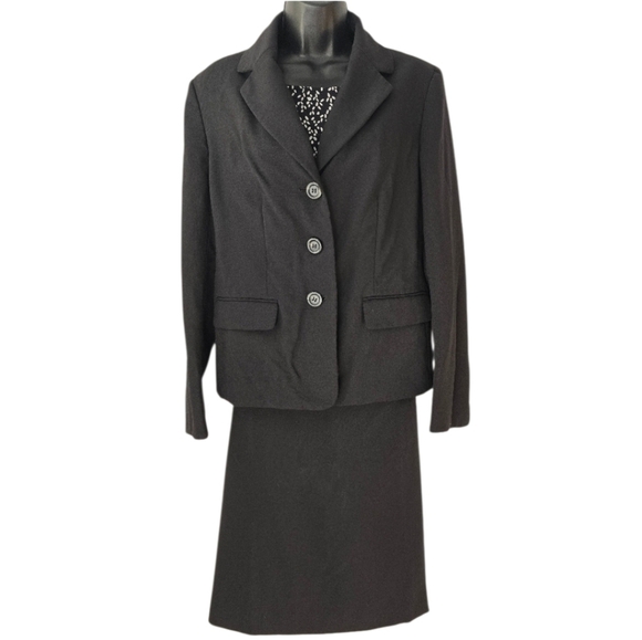 Le Suit Jackets & Blazers - Le Suit Elegant Black Blazer with Skirt Set office workwear